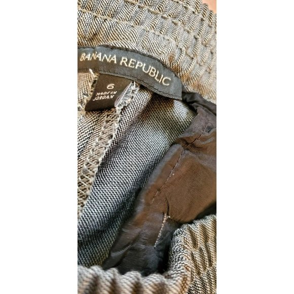 Banana Republic Women's Gray Dress Jogger Pants Size 6 Zippered Pockets Pull On - Picture 5 of 5